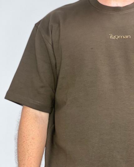 Luqman Interlock Oversized T-Shirt – Brown