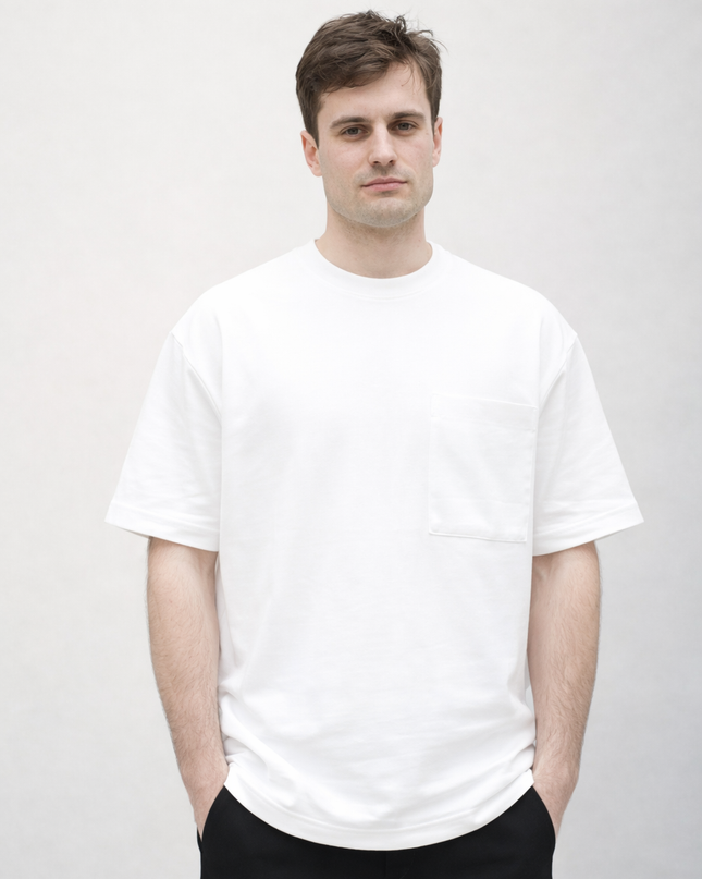 Luqman Interlock Relaxed Crewneck T-Shirt – White