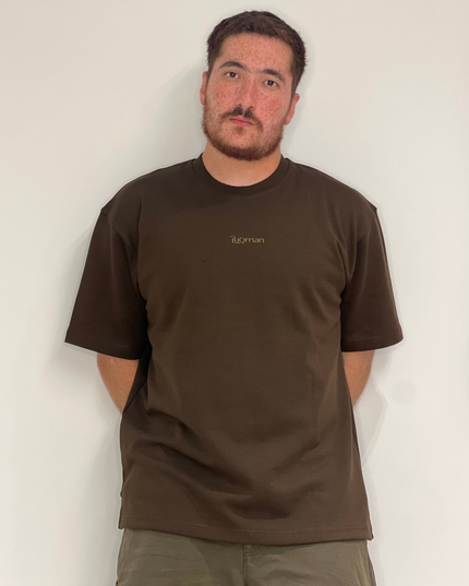 Luqman Interlock Oversized T-Shirt – Brown