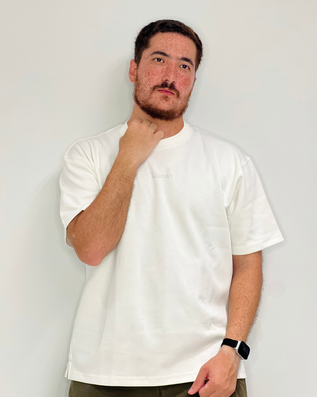 Luqman Interlock Oversized T-Shirt – White
