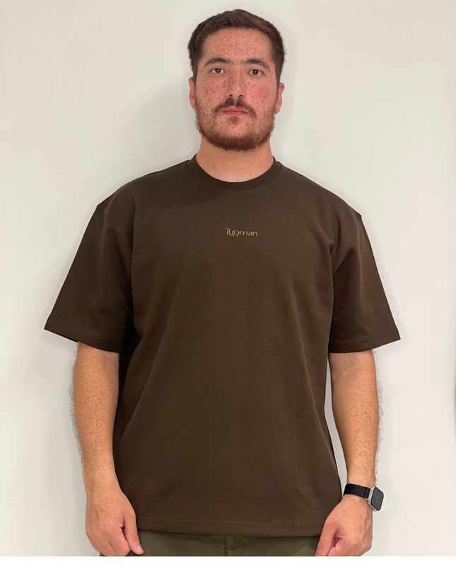 Luqman Interlock Oversized T-Shirt – Brown