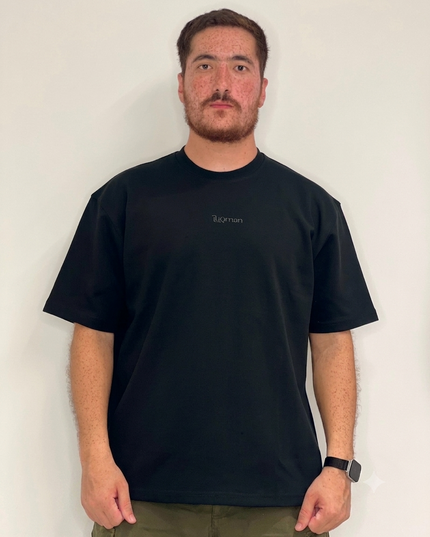 Luqman Interlock Oversized T-Shirt – Black