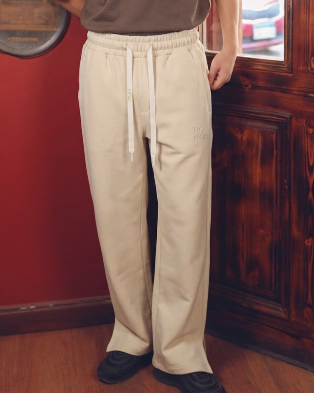 Luqman Ultrasoft Interlock Relaxed Sweatpants – Beige