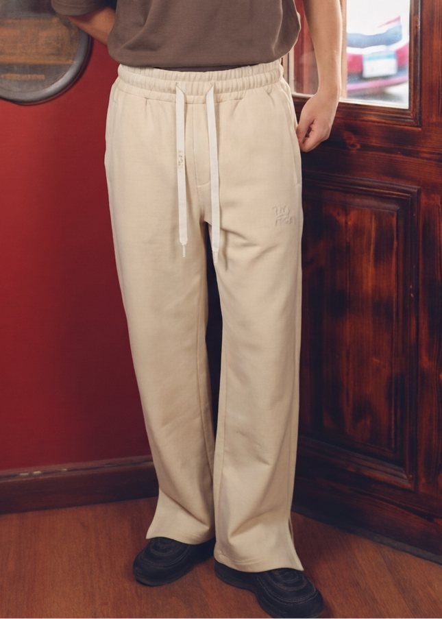 Luqman Ultrasoft Interlock Relaxed Sweatpants – Beige