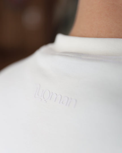 Luqman Interlock Relaxed Crewneck T-Shirt – White