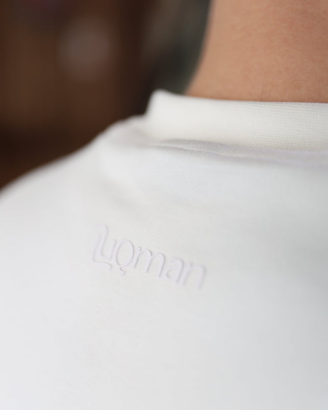 Luqman Interlock Relaxed Crewneck T-Shirt – White