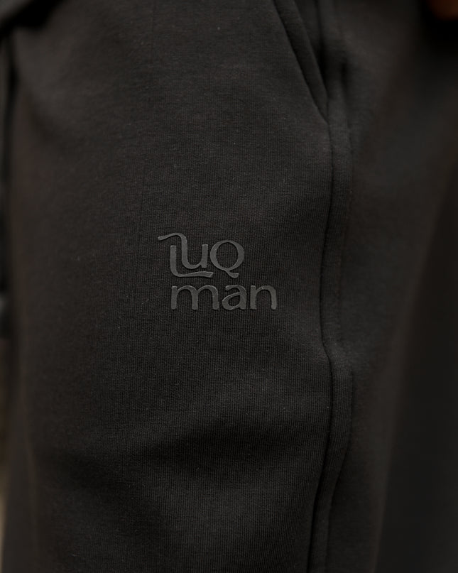 Luqman Ultrasoft Interlock Relaxed Sweatpants - Black