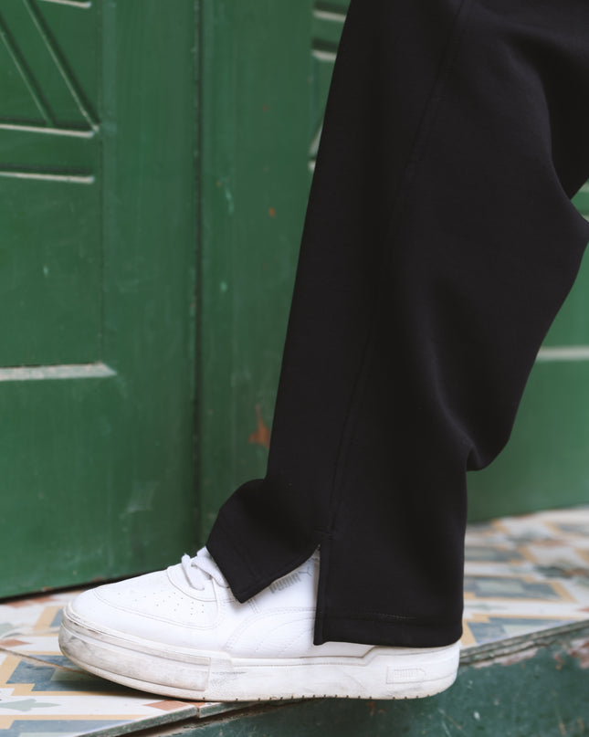 Luqman Ultrasoft Interlock Relaxed Sweatpants - Black