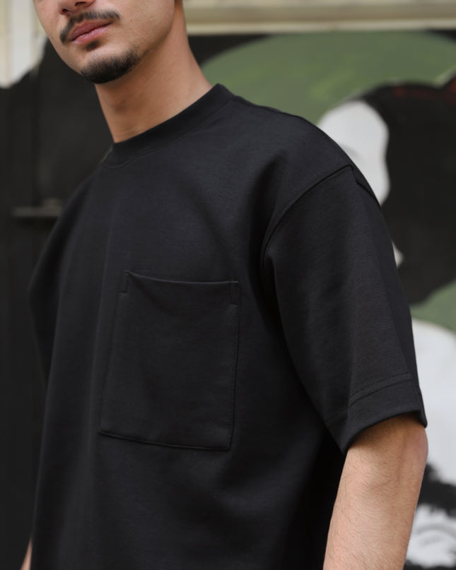 Luqman Interlock Relaxed Crewneck T-Shirt – Black
