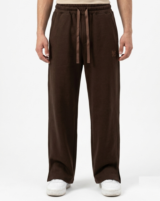 Luqman Ultrasoft Interlock Relaxed Sweatpants - Brown