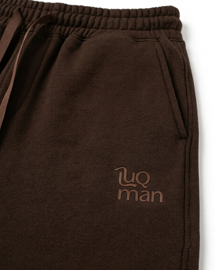 Luqman Ultrasoft Interlock Relaxed Sweatpants - Brown