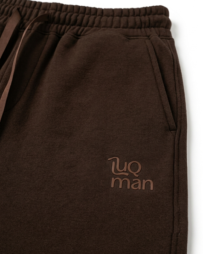 Luqman Ultrasoft Interlock Relaxed Sweatpants - Brown